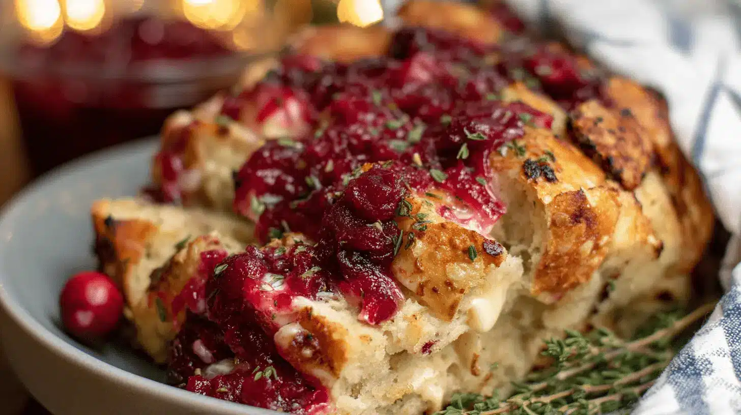 Sourdough Loaf with Brie and Cranberry