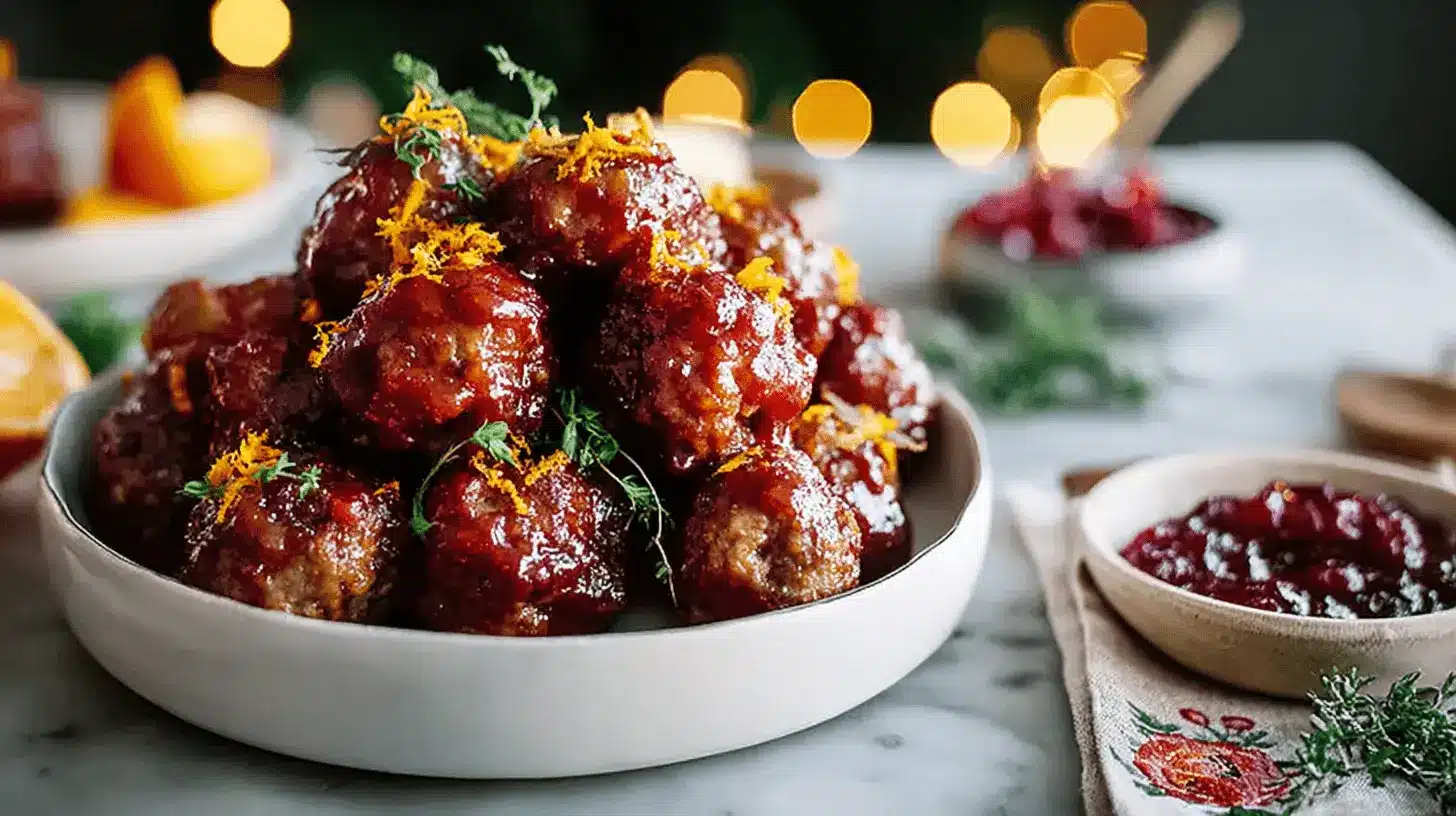 Holiday Cranberry Orange Meatballs Recipe