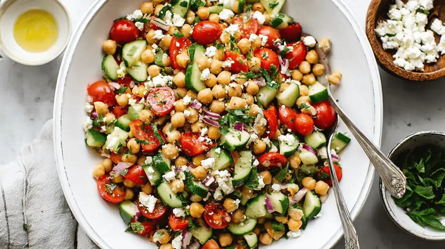 Easy & Healthy Mediterranean Chickpea Salad Recipe